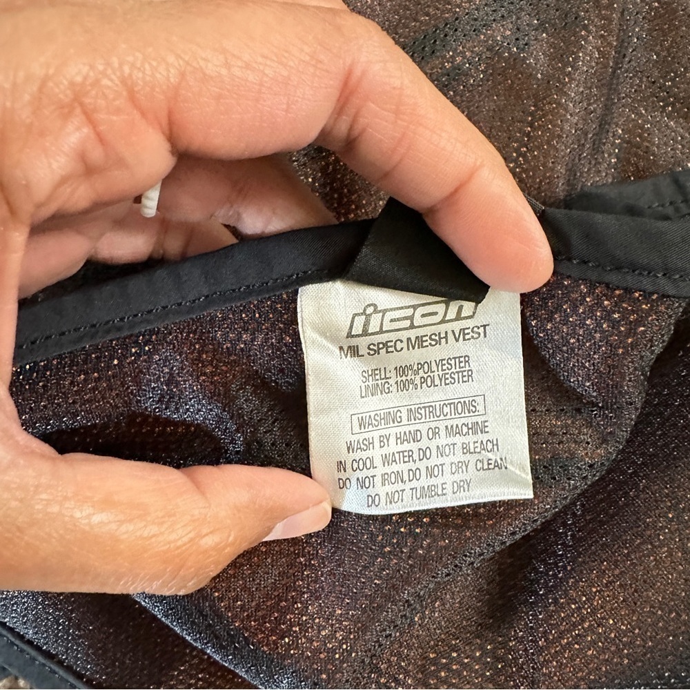 Icon Motorsports Orange Mil Spec Mesh Vest Asphalt Technologies Size Regular - Picture 7 of 14